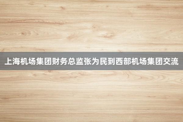 上海机场集团财务总监张为民到西部机场集团交流